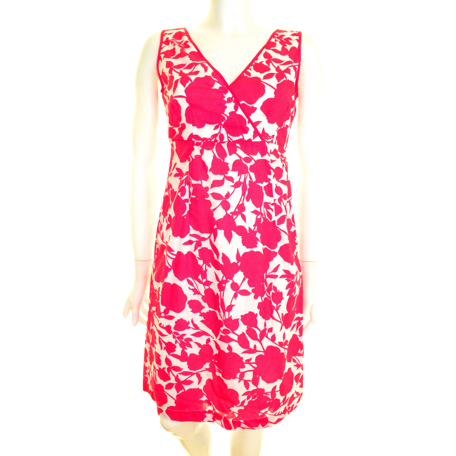 BODEN Floral Print Cotton Summer Shift Tea Dress Blue or Pink UK Size 8 ...